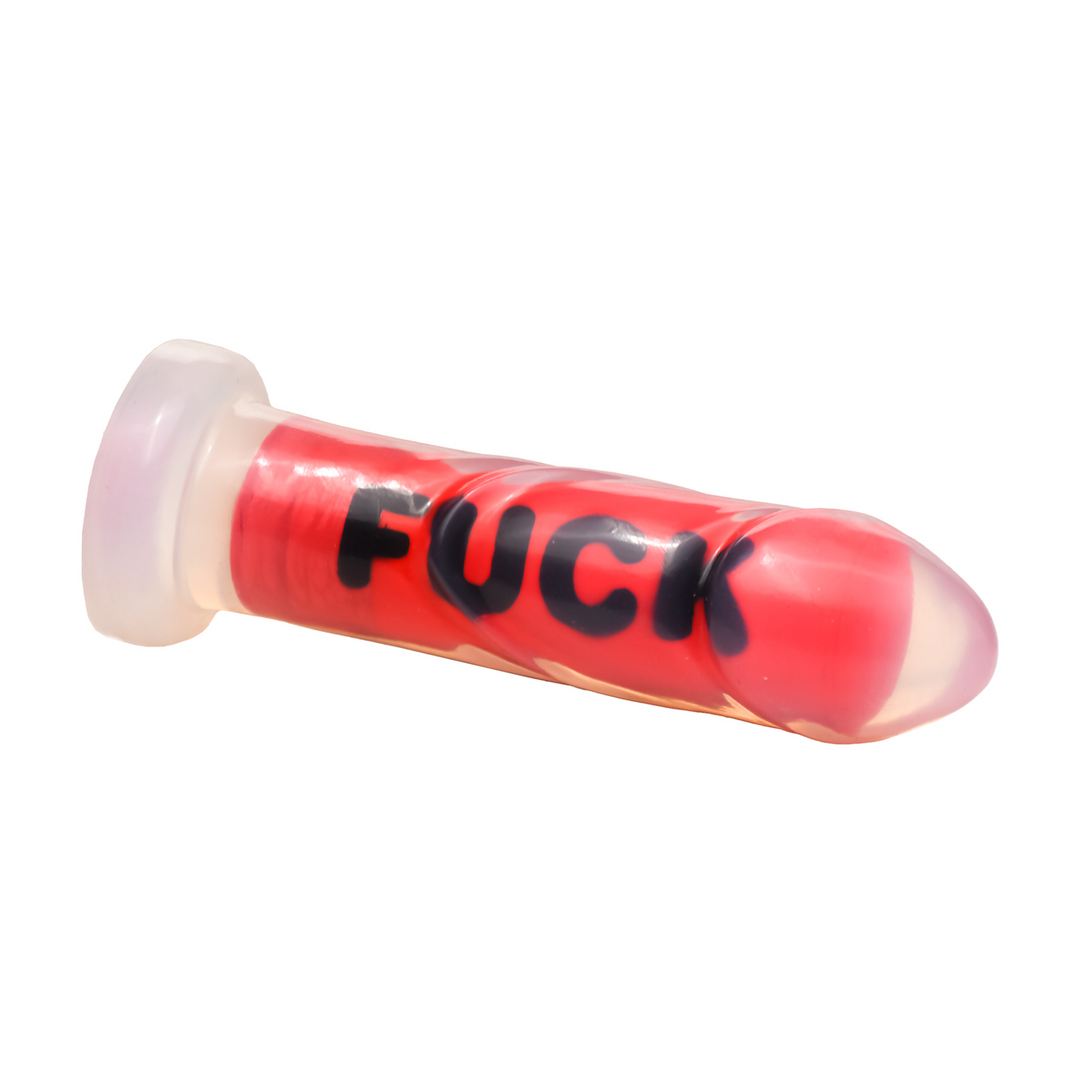 FUCK - Silicone Dildo - Red - Image 4