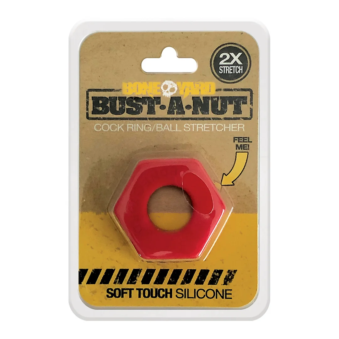 Bust a Nut Cock Ring - Red - red