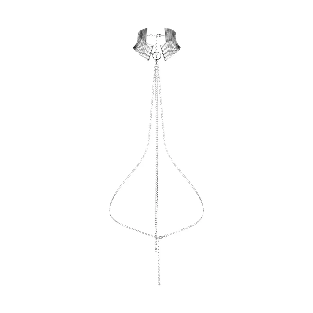 Desir Métallique - Metallic Mesh Collar - Silver