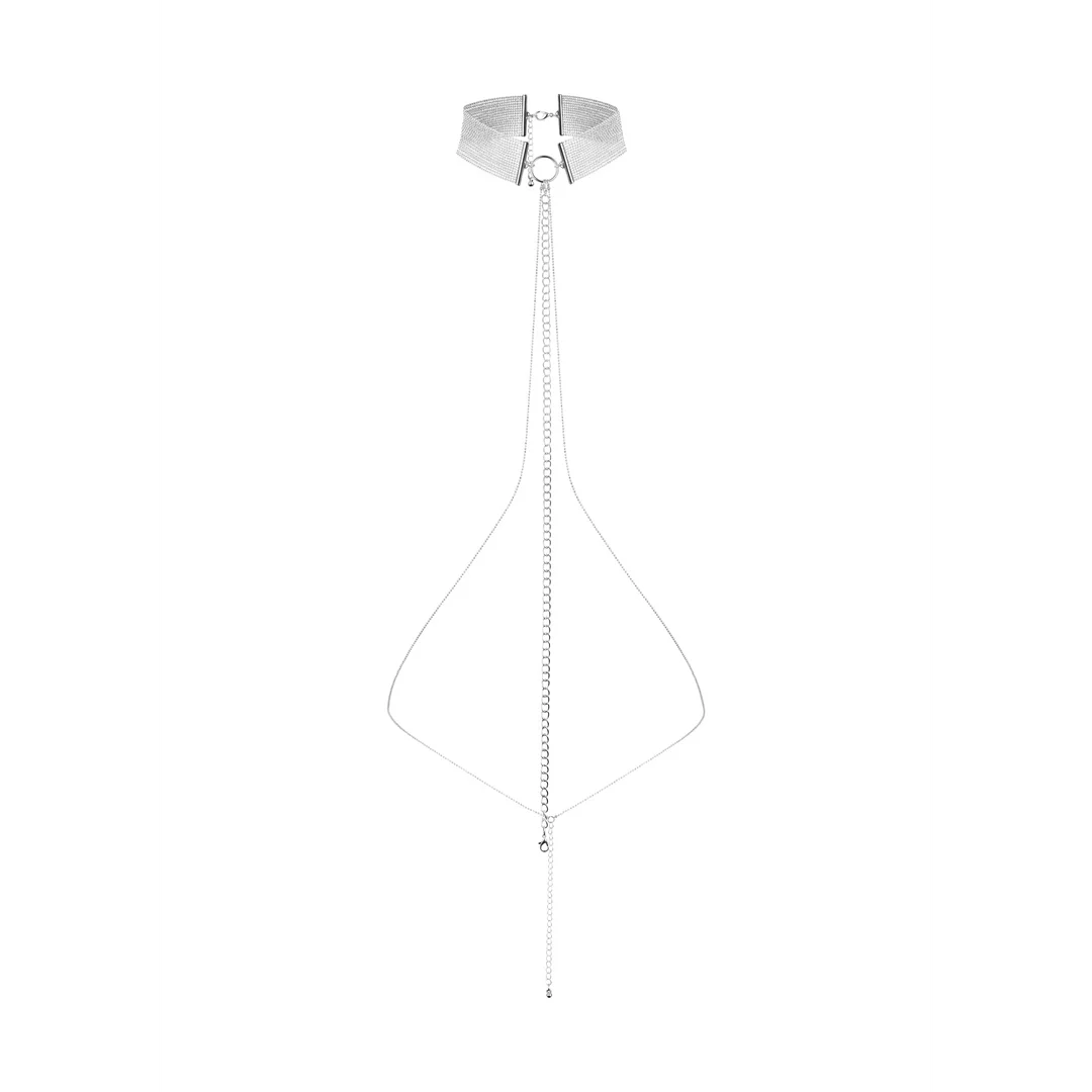 Desir Métallique - Metallic Mesh Collar - Silver