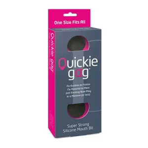 Quickie Gag Mouth Bit - Black (One Size)