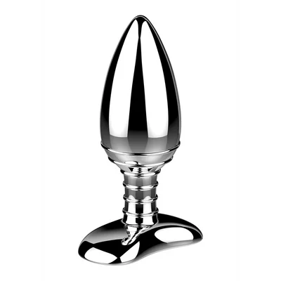 CESTOS Aluminium Remote Control Vibrating Butt Plug - Silver
