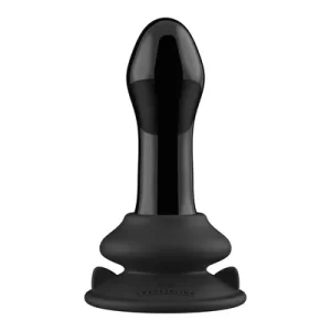 Pluggy - Glass Vibrator - Witch Suction Cup and Remote - Rechargeable - 10 Speed