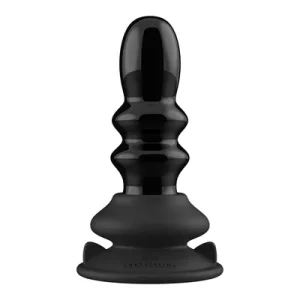 Ribbly - Glass Vibrator - Witch Suction Cup and Remote - Rechargeable - 10 Speed