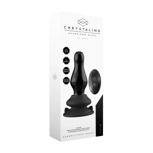 Missy - Glass Vibrator - Witch Suction Cup and Remote - Rechargeable - 10 Speed - black