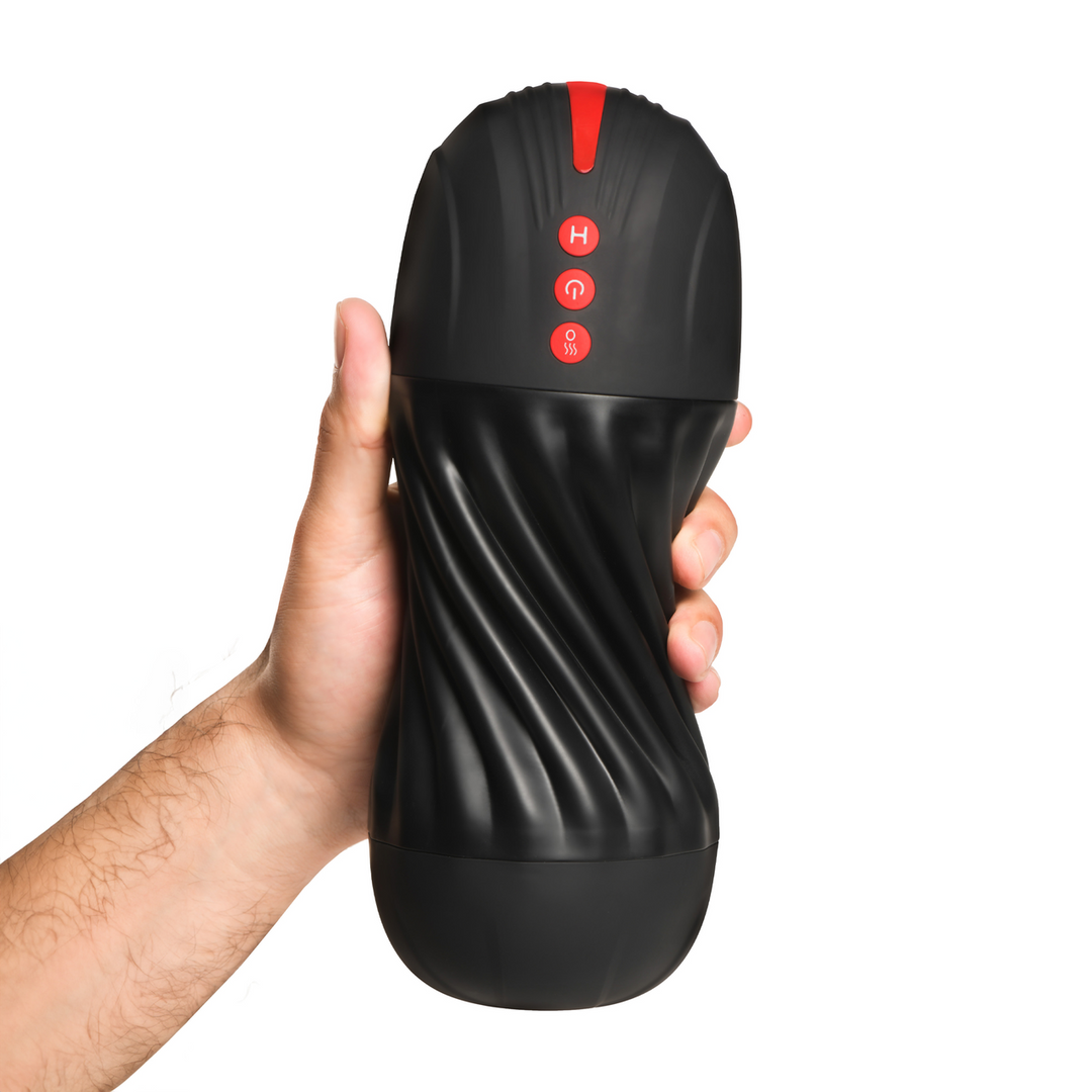 Sucking and Vibrating Masturbator - Black - Image 6
