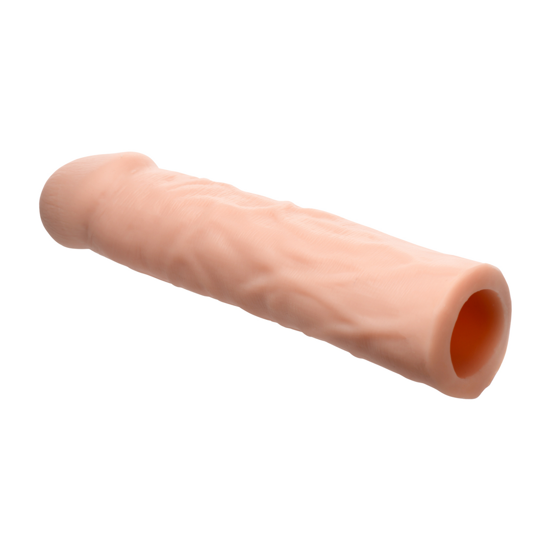 Enhancers - Vibrating Realistic Penis Extension with Remote Control - Light - Image 3
