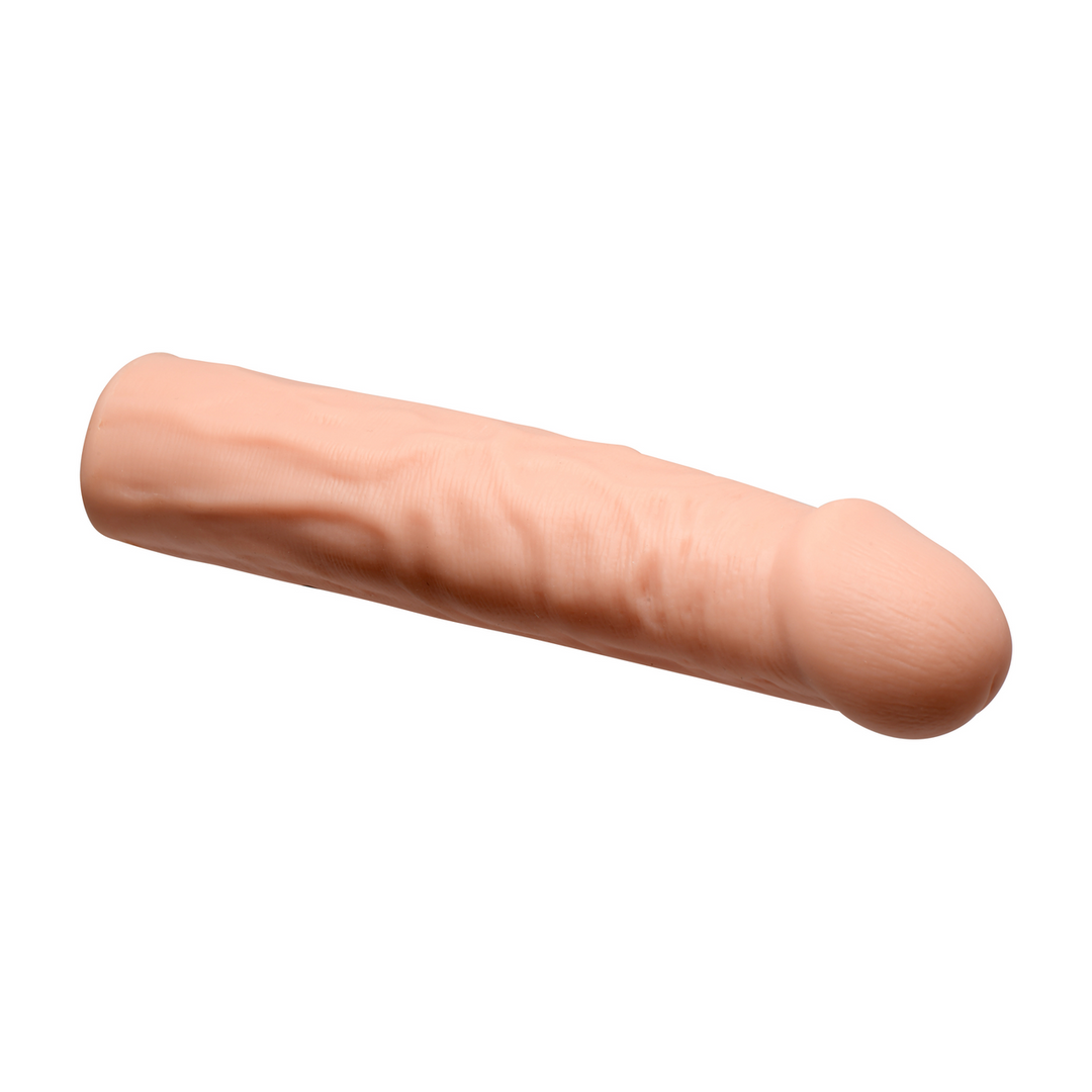 Enhancers - Vibrating Realistic Penis Extension with Remote Control - Light - Image 4