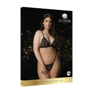 Magic Lace Velvet Lingerie Set - black