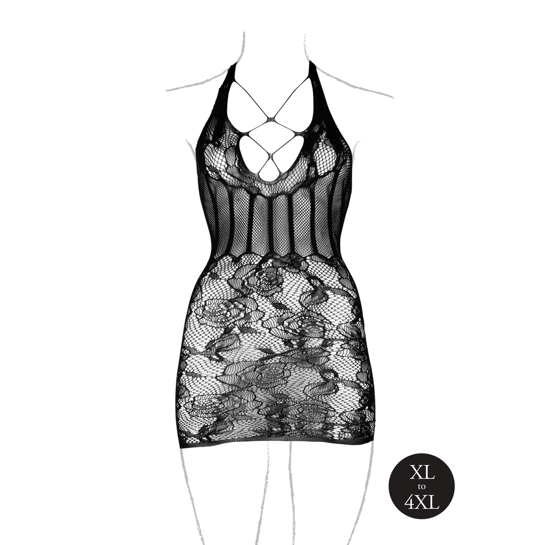 Dress with Halterneck - Queen Size - Black - Image 8