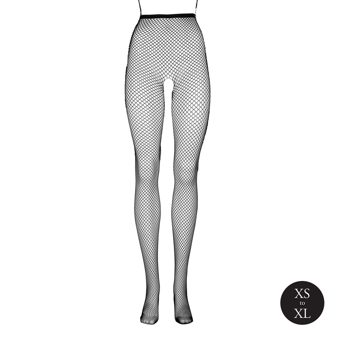 Panty with Small Fishnet Structure - One Size - Black - Image 8