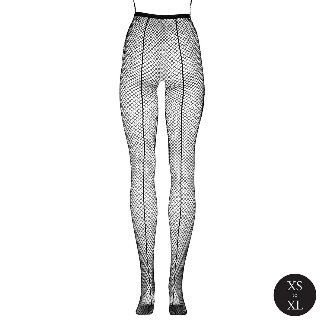 Panty with Small Fishnet Structure - One Size - Black - Image 9
