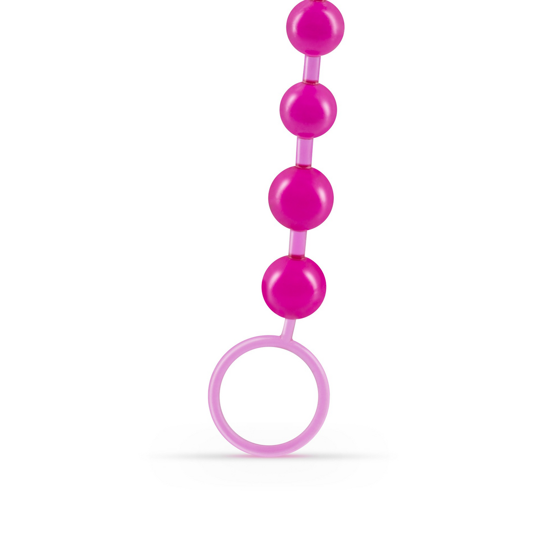 Basic Anal Beads - 10 Bead Chain - Pink - Image 4