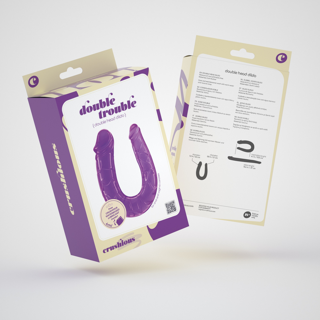 Double Trouble - Double Dildo - 10.6 / 27 cm - Purple - Image 2