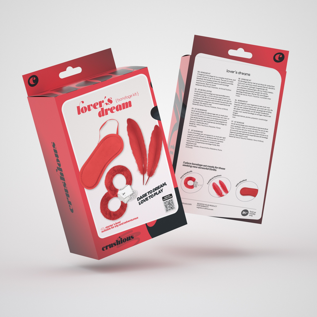 Lover's Dream - 4 Piece Bondage Kit for Beginners - Red - Image 2