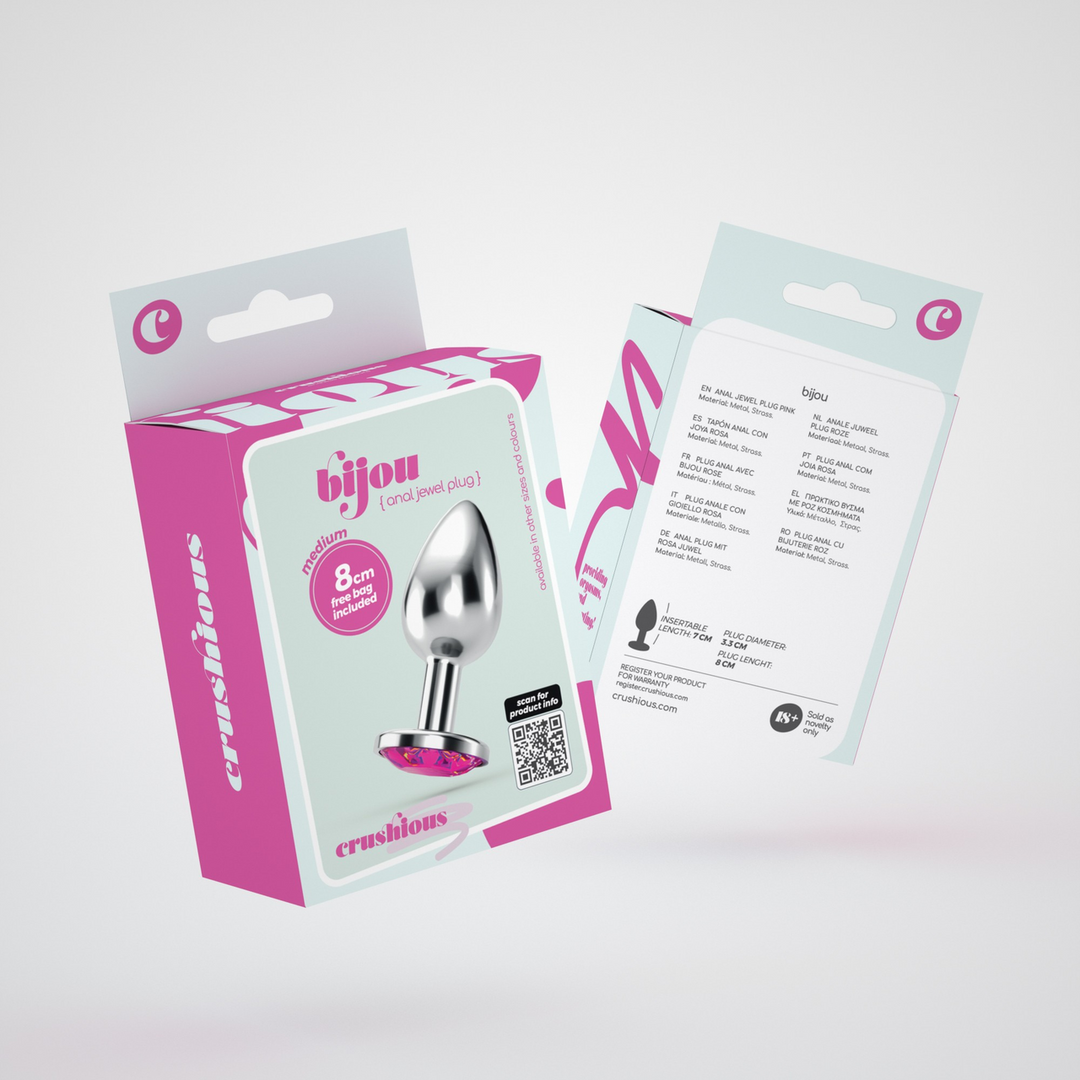 Bijou - Anal Jewel Plug - Medium - Pink - Image 2
