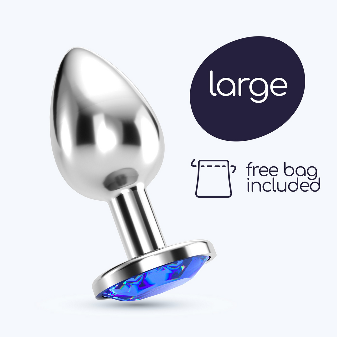 Bijou - Anal Jewel Plug - Large - Blue - Image 7