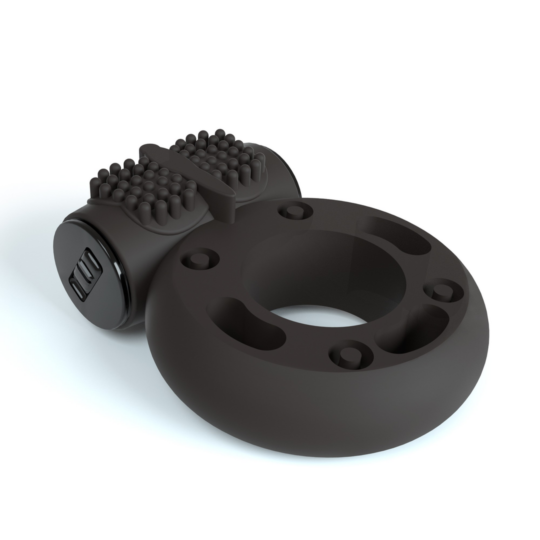 Booster - Cockring with Vibrating Bullet - Black - Image 3