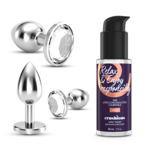 Bijou - Anal Wet Train Trio - 3 Jewel Plugs - Clear