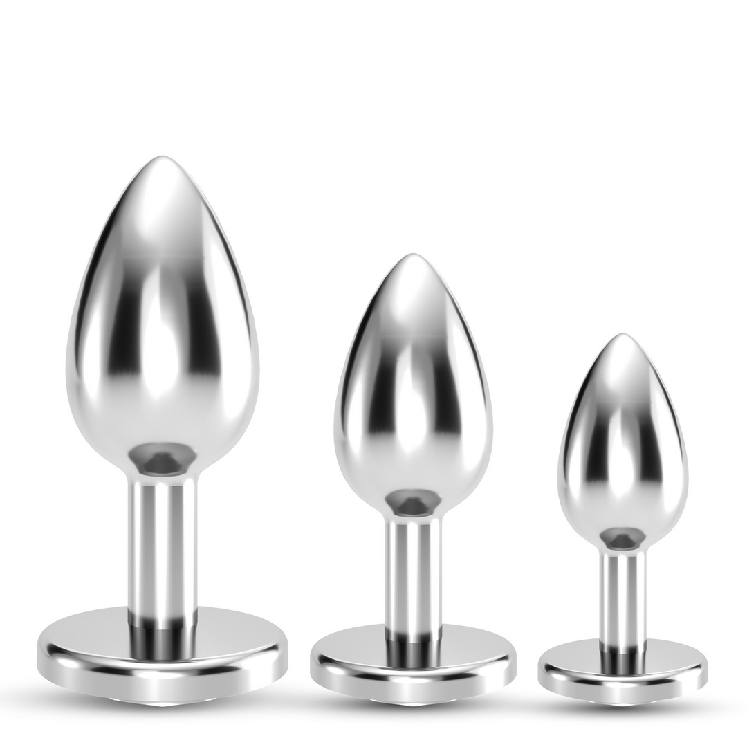 Bijou - Anal Wet Train Trio - 3 Jewel Plugs - Clear - Image 3