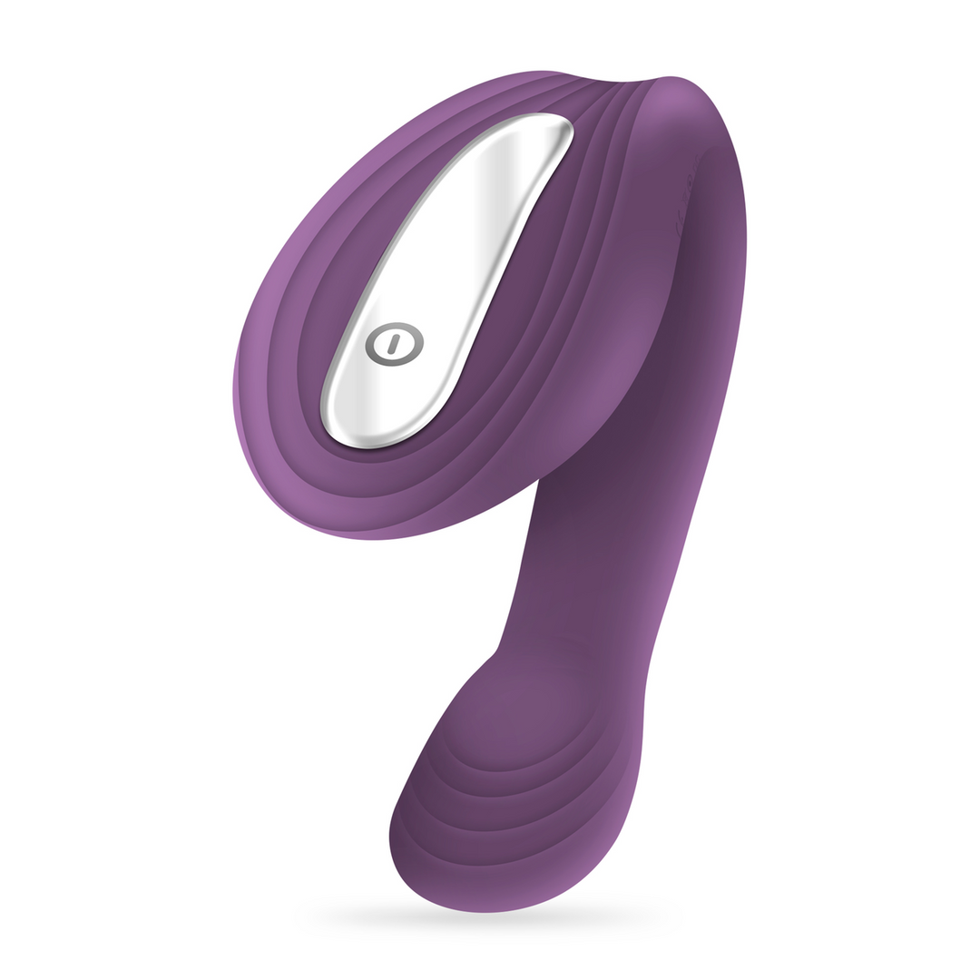 Pleasuriser - Rechargeable Vibrator with Waterbased Lubricant - 1.7 fl oz / 50 ml - Purple - Image 4