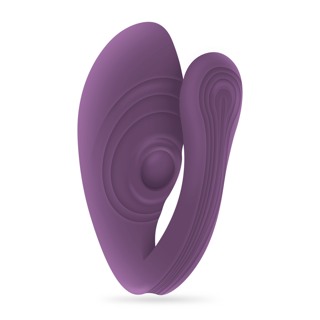Pleasuriser - Rechargeable Vibrator with Waterbased Lubricant - 1.7 fl oz / 50 ml - Purple - Image 5
