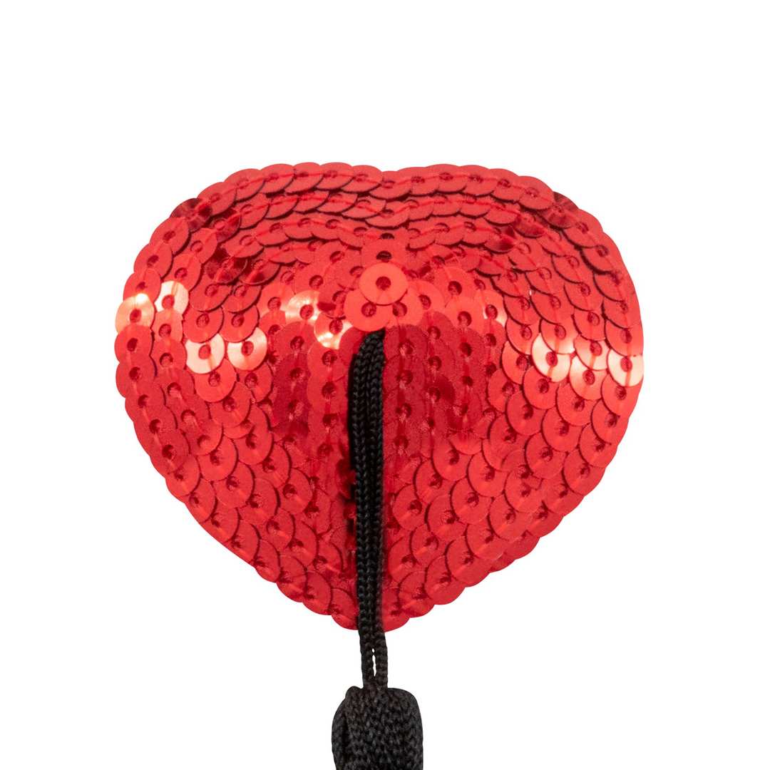Bettie Boobs - Nipple Tassels - Red/Black - Image 3