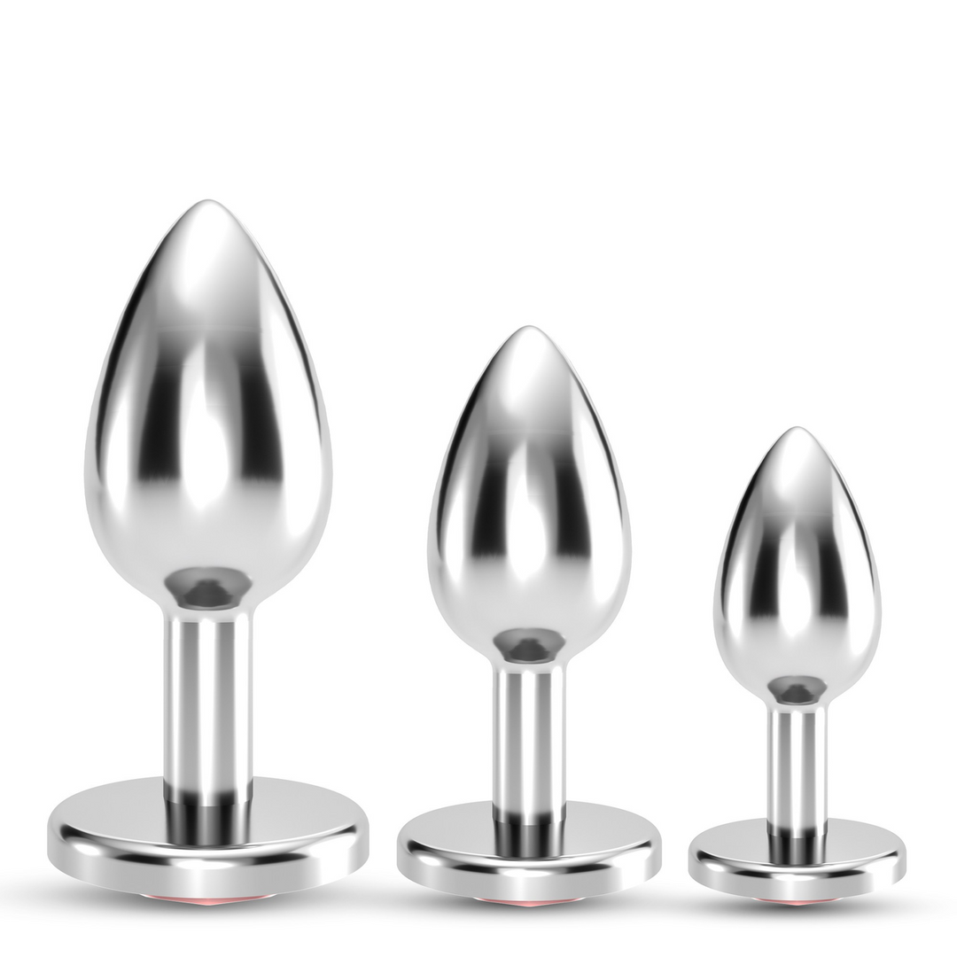 Bijou - Anal Wet Train Trio - 3 Jewel Plugs - Red - Image 3