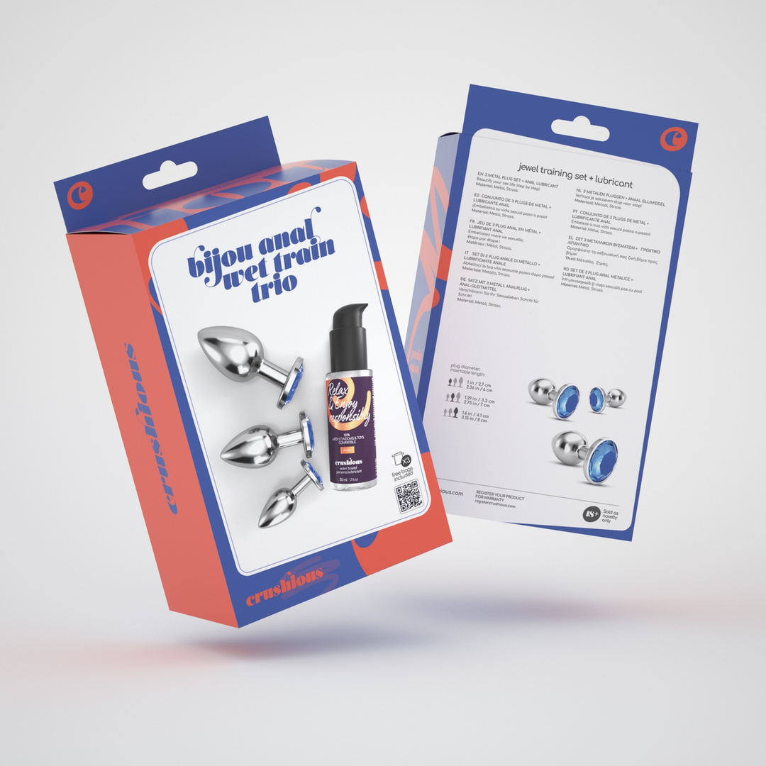 Bijou - Anal Wet Train Trio - 3 Jewel Plugs - Blue - Image 2