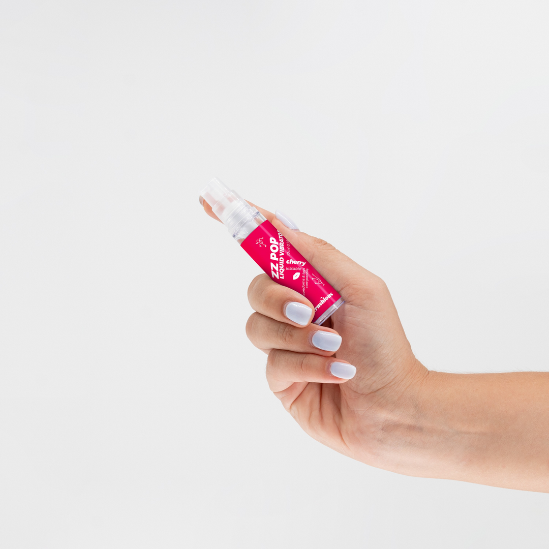 ZZ Pop - Kissable Liquid Vibrator - Cherry - 0.3 fl oz / 10 ml - Image 4