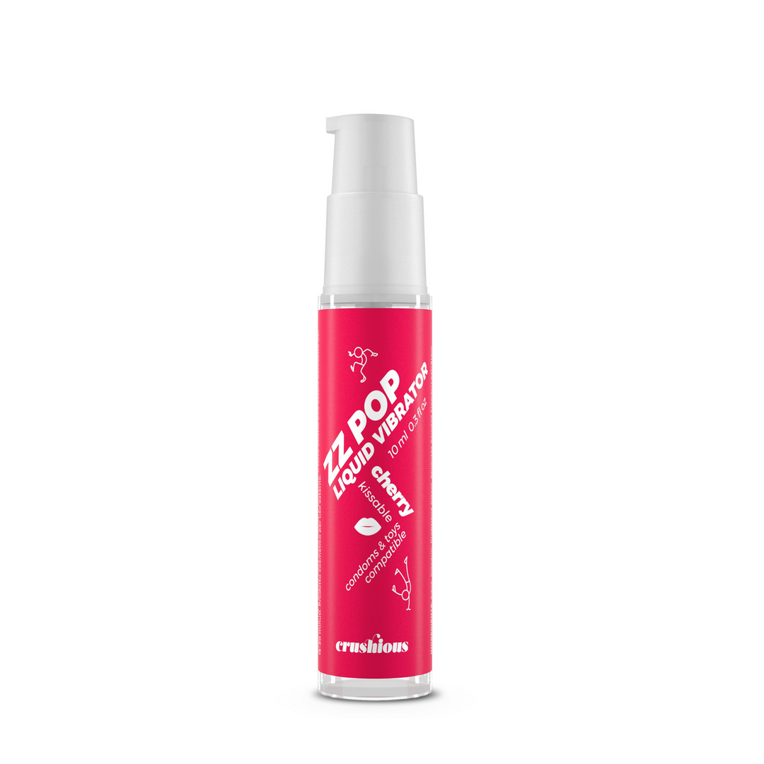 ZZ Pop - Kissable Liquid Vibrator - Cherry - 0.3 fl oz / 10 ml - Image 2