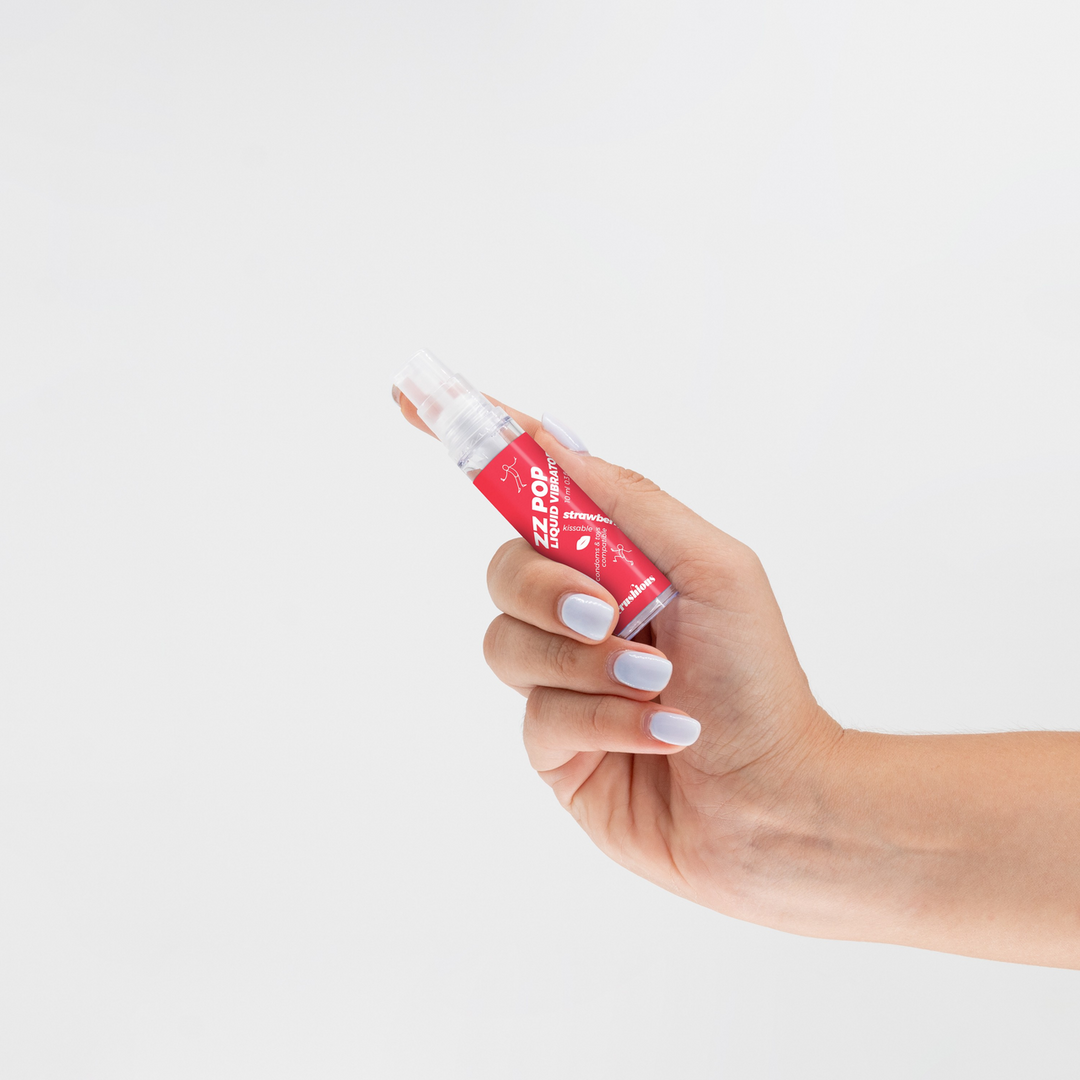 ZZ Pop - Kissable Liquid Vibrator - Strawberry - 0.3 fl oz / 10 ml - Image 4
