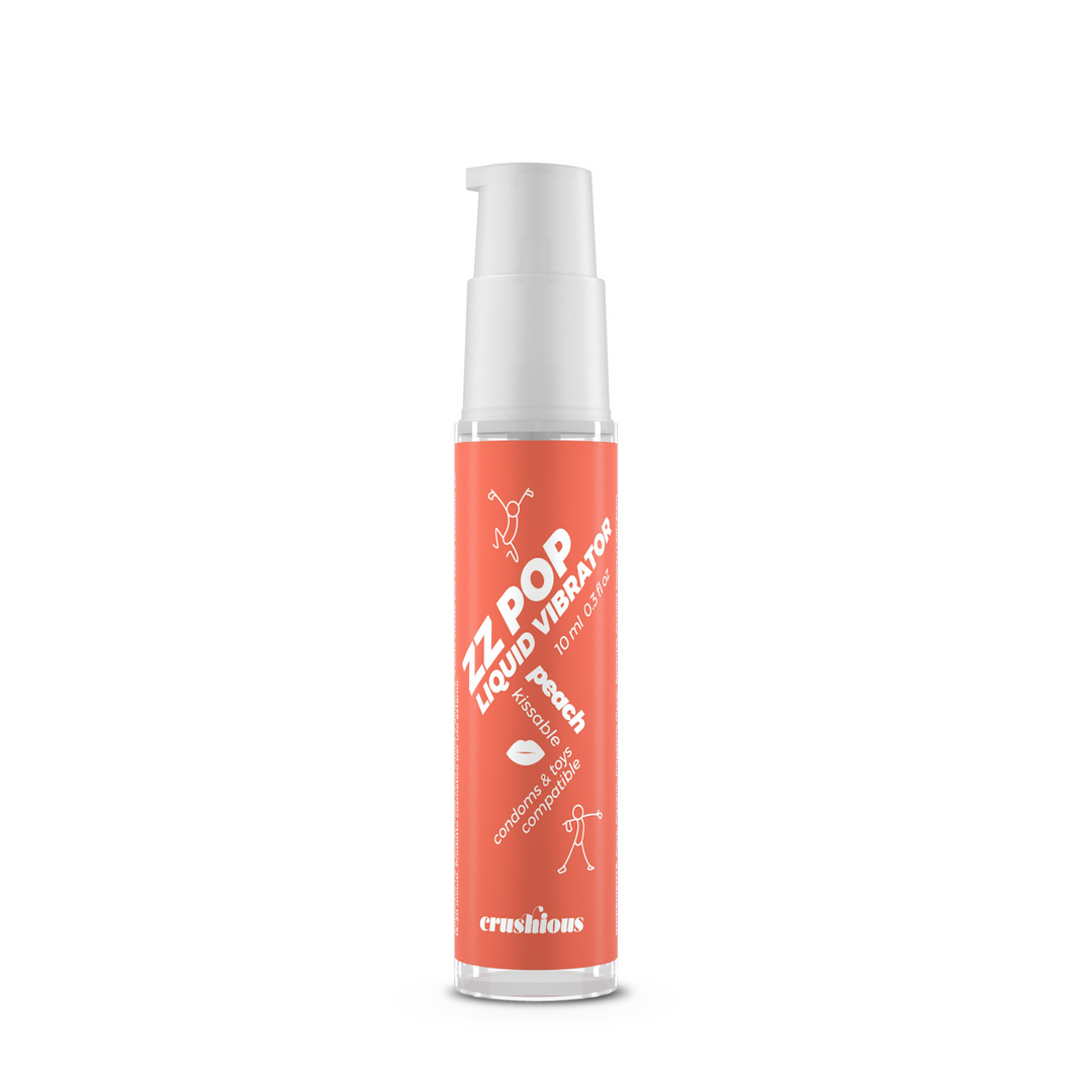 ZZ Pop - Kissable Liquid Vibrator - Peach - 0.3 fl oz / 10 ml - Image 2