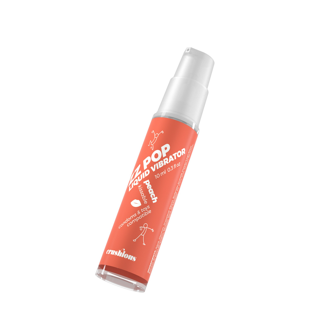ZZ Pop - Kissable Liquid Vibrator - Peach - 0.3 fl oz / 10 ml - Image 3