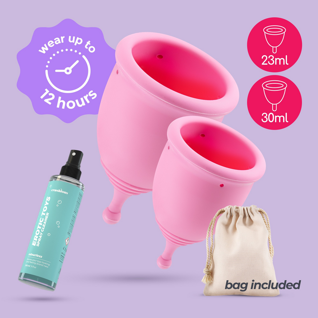 Minerva - Menstrual Cups with Pouch and Toycleaner- S and L - Pink - Image 5