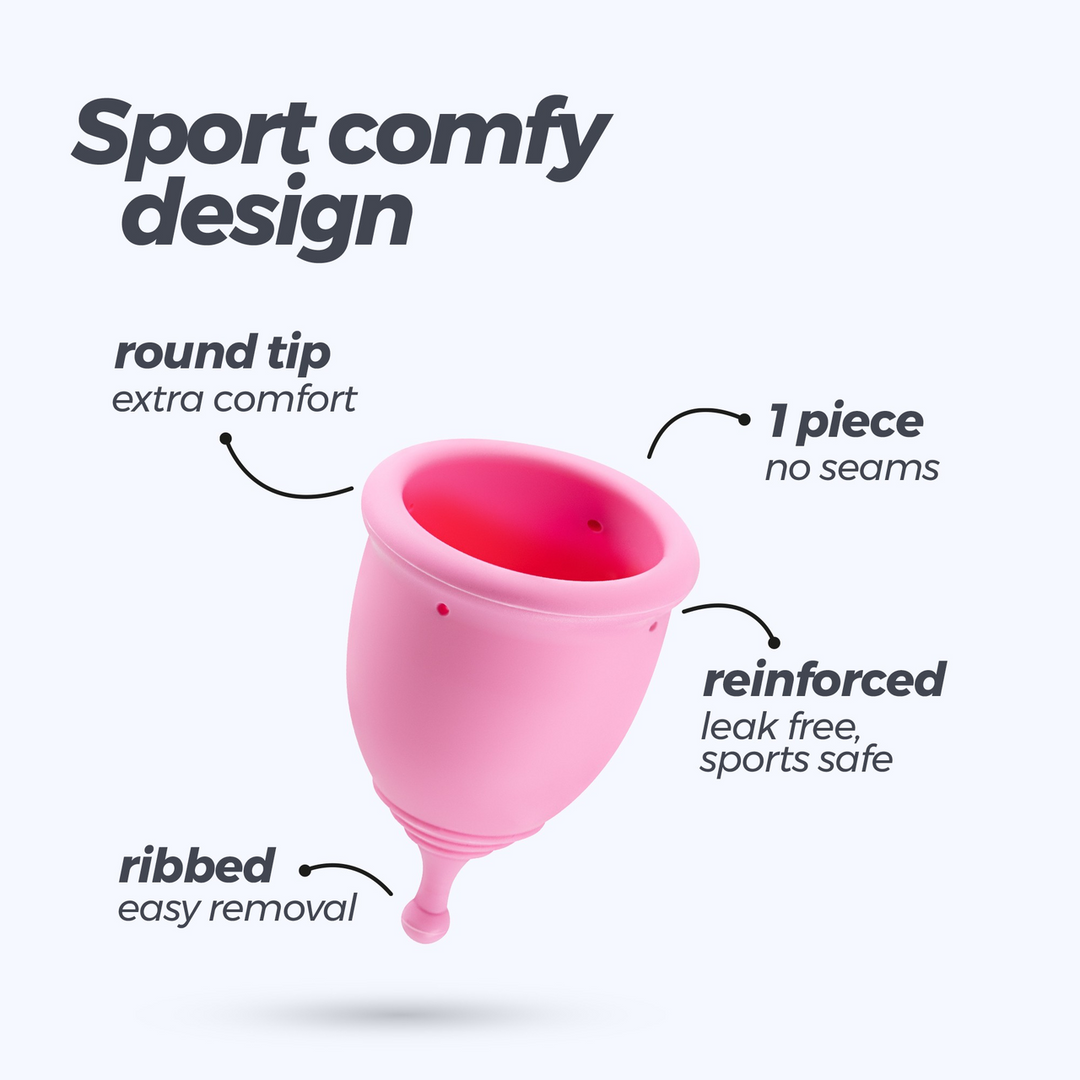 Minerva - Menstrual Cups with Pouch and Toycleaner- S and L - Pink - Image 6