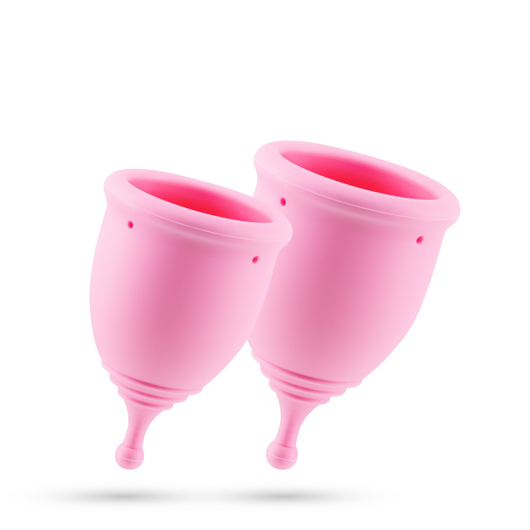 Minerva - Menstrual Cups with Pouch and Toycleaner- S and L - Pink - Image 4