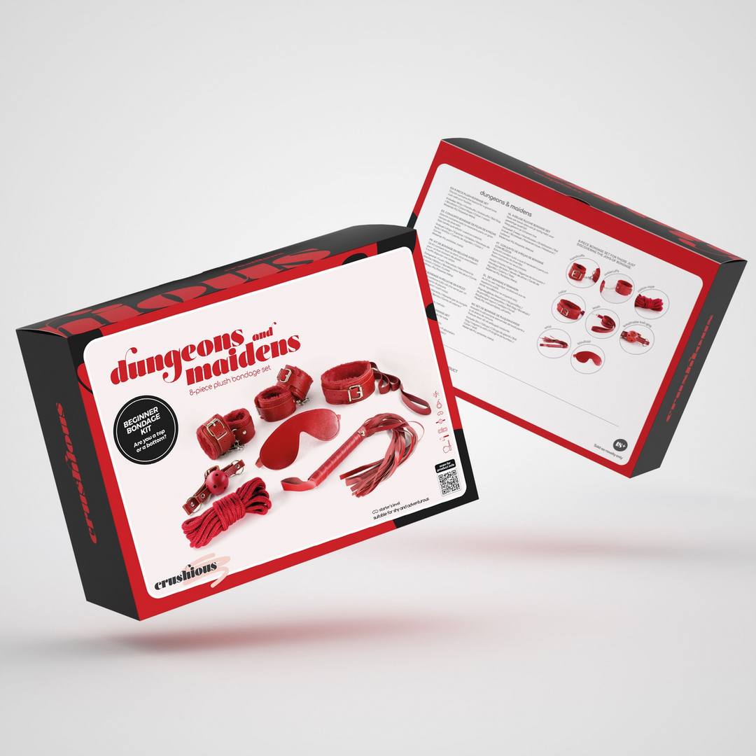 Dungeons and Maidens - 8 Piece BDSM Kit - Red - Image 2