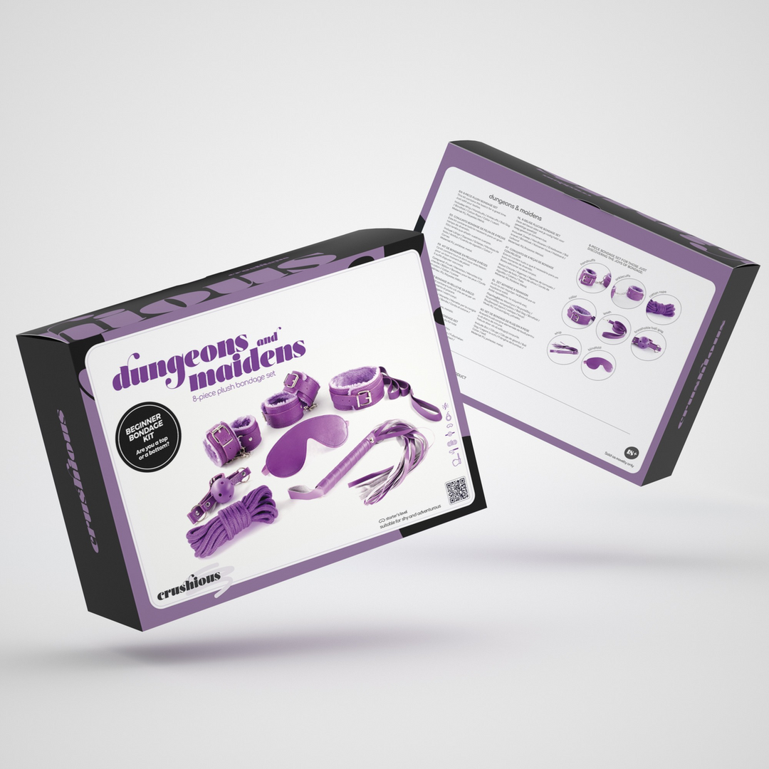 Dungeons and Maidens - 8 Piece BDSM Kit - Purple - Image 2