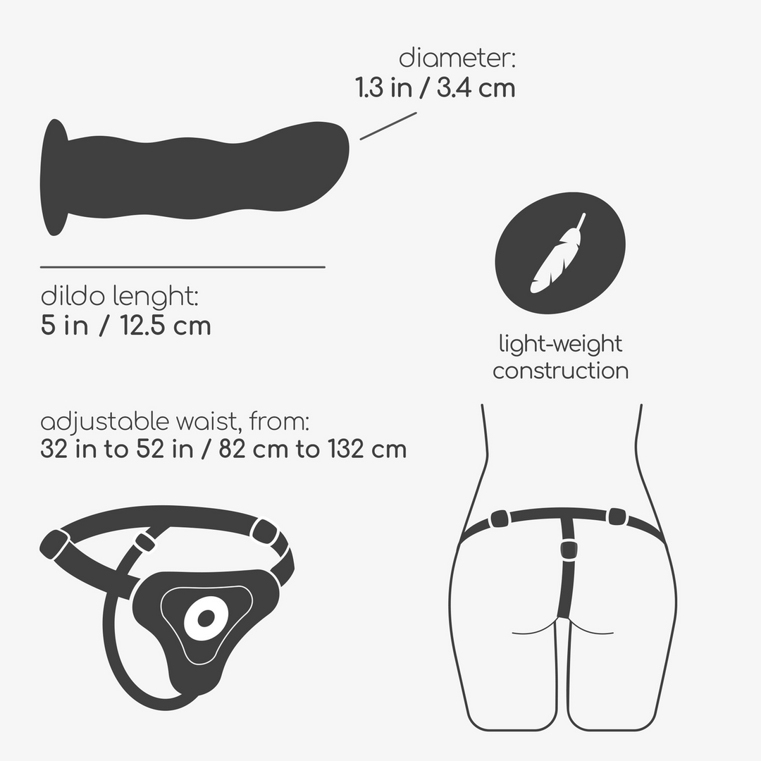 Snapper - Strap-on Harness with Dildo - Black - Image 6