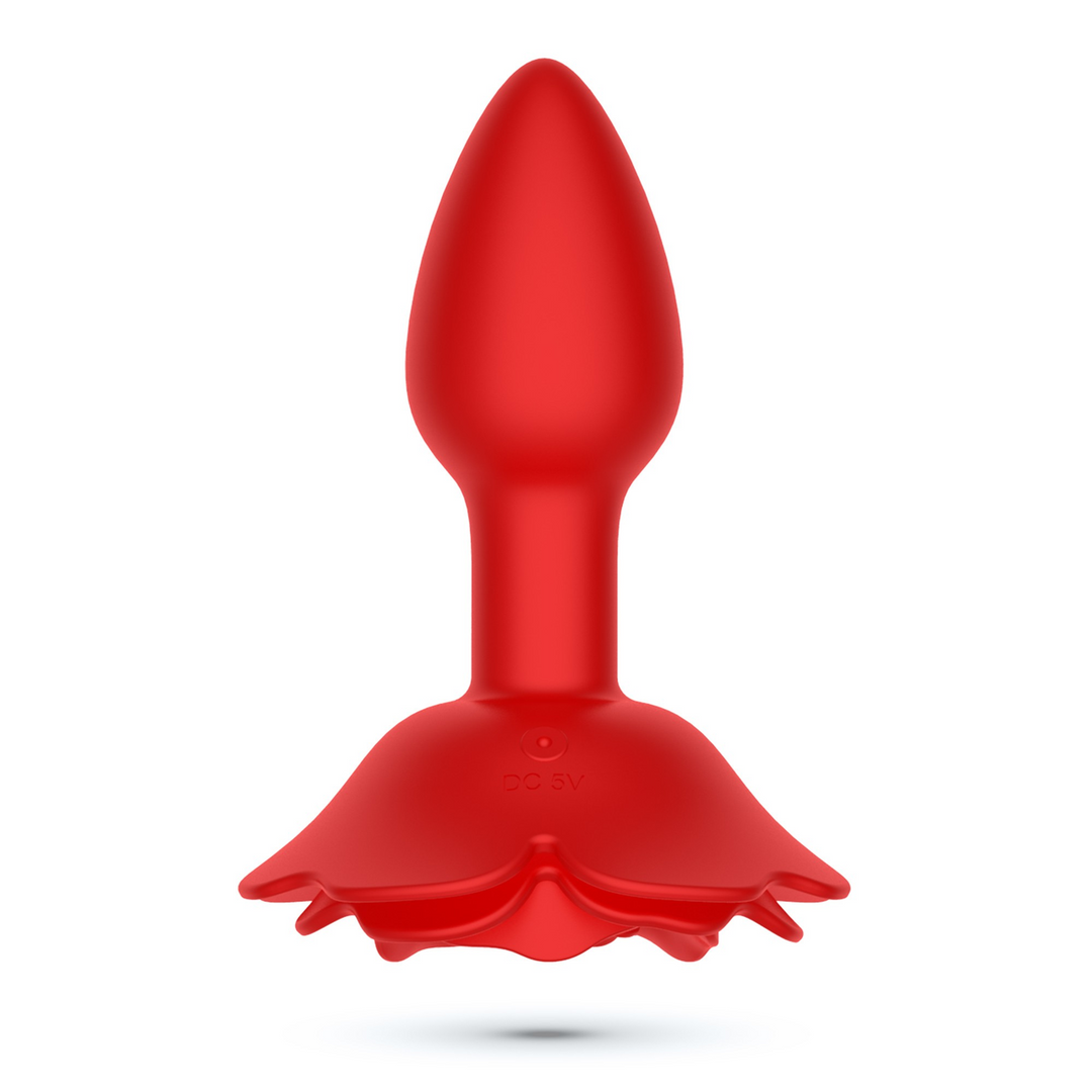 Giulietta - Rotating Anal Rose Plug with Remote Control - Red - Image 3
