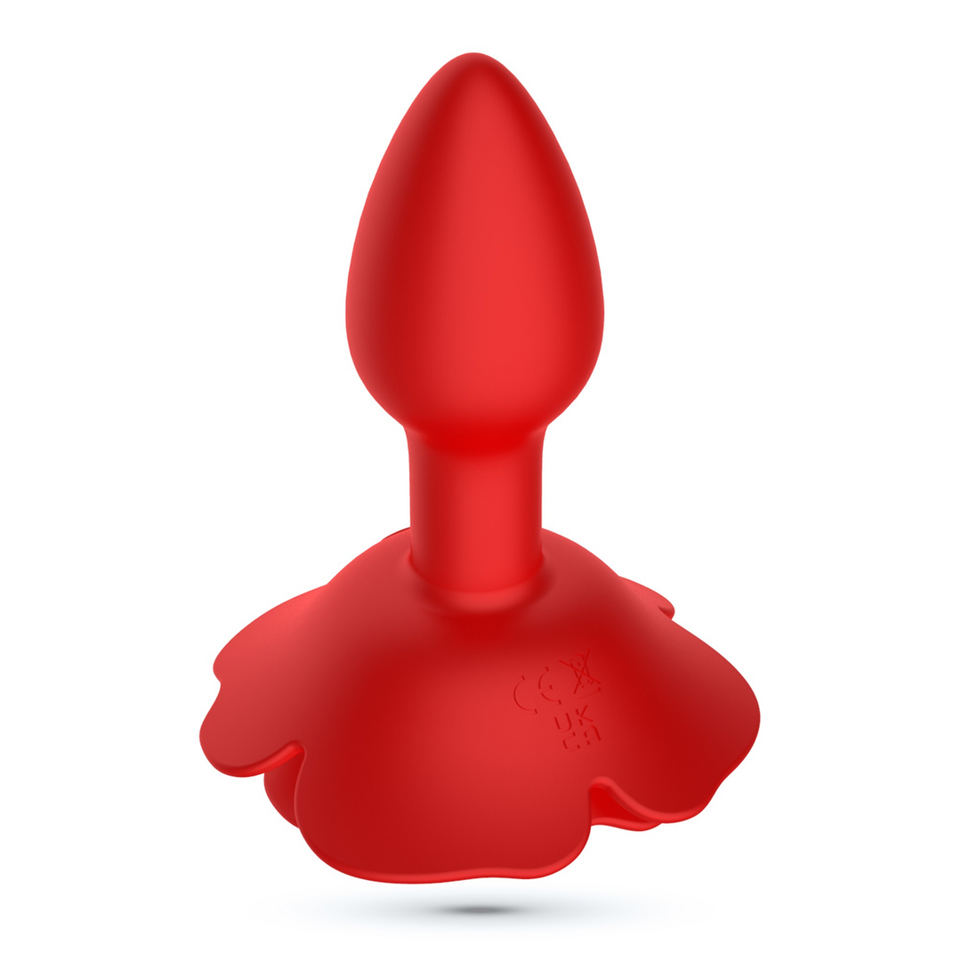 Giulietta - Rotating Anal Rose Plug with Remote Control - Red - Image 4
