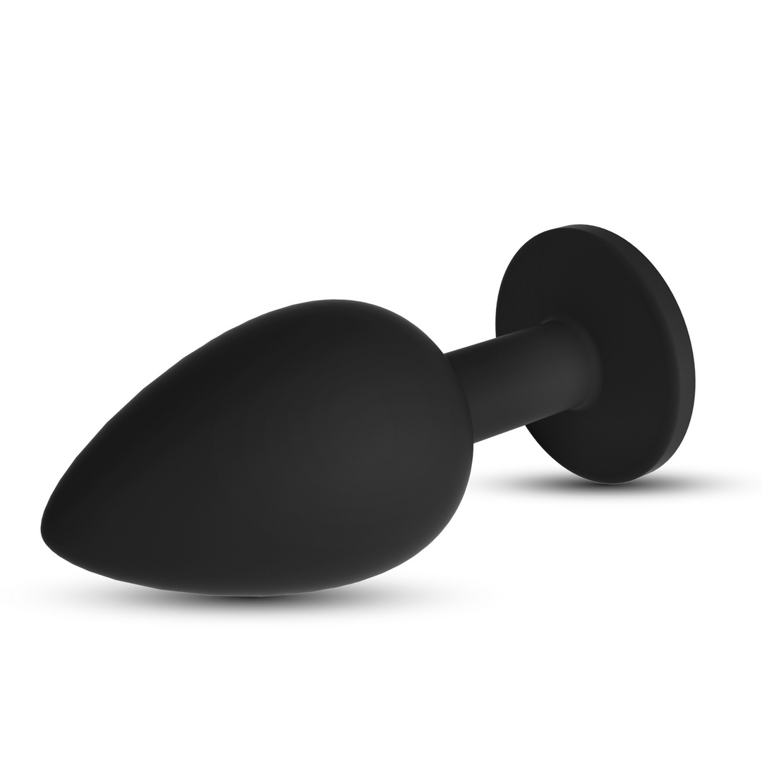 Camileo - Anal Plug with Four Interchangeable Jewels - Medium - Black - Image 5