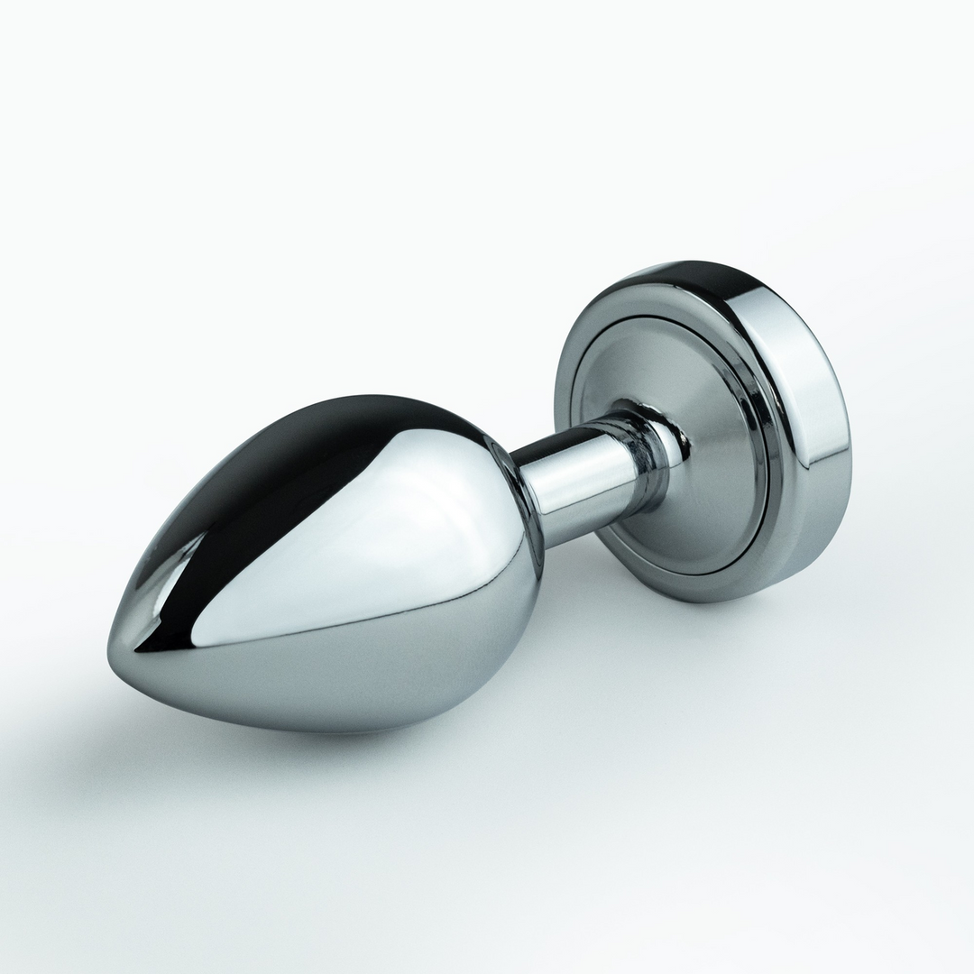 Borealis - Metal Anal Plug with LED RGB - Medium - Silver - Image 4