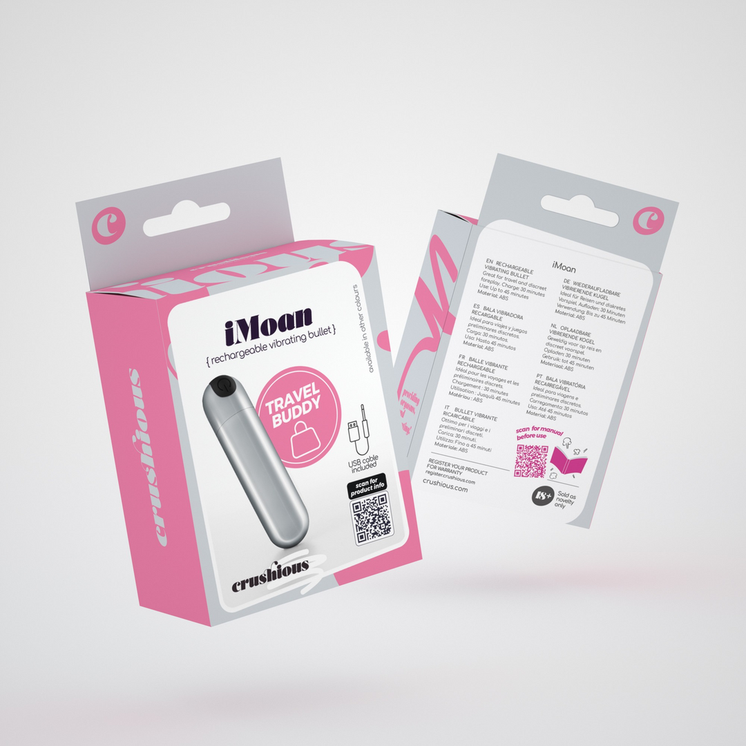 iMoan - Rechargeable Vibrating Bullet - Silver - Image 2