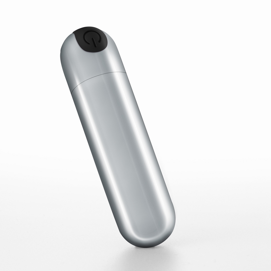 iMoan - Rechargeable Vibrating Bullet - Silver - Image 3