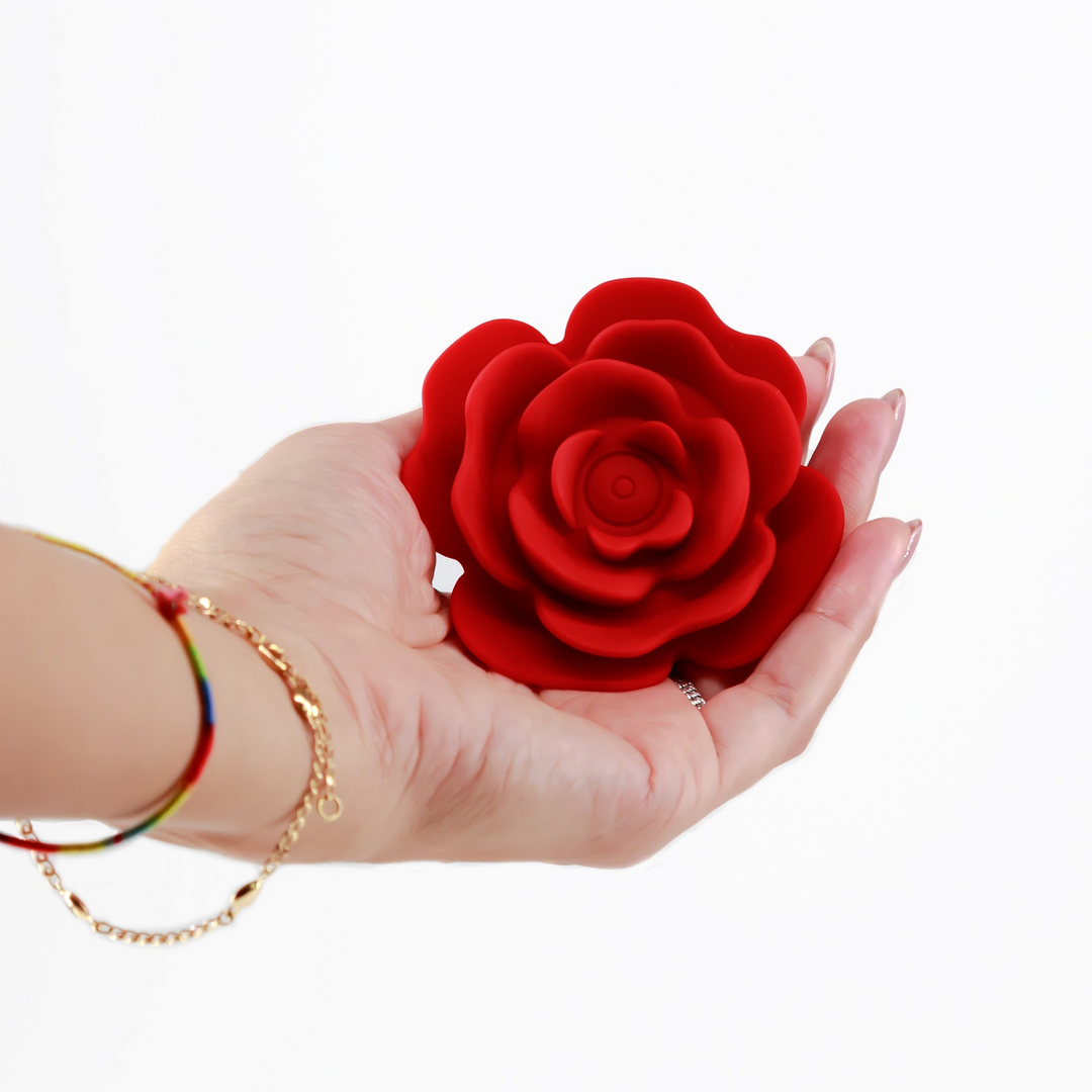 Romeo - Thrusting Anal Rose Plug with Remote Control - Red - Image 9
