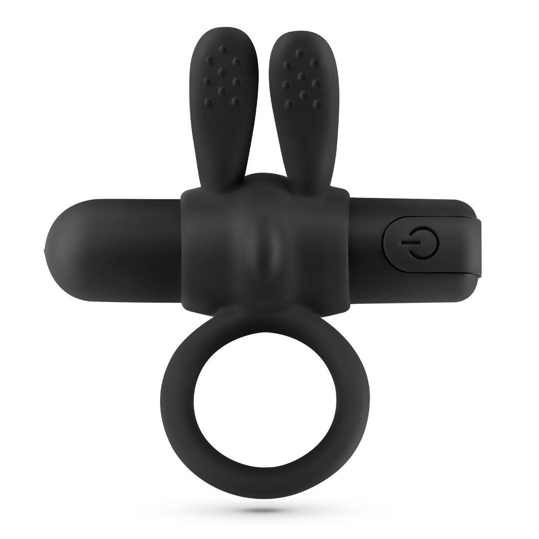Wonka - Cockring with Rechargeable Vibrating Bullet - Black - Image 3