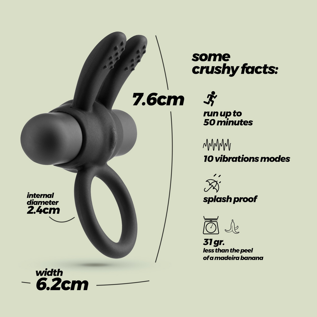 Pluto - Cockring with Vibrating Bullet - Black - Image 7