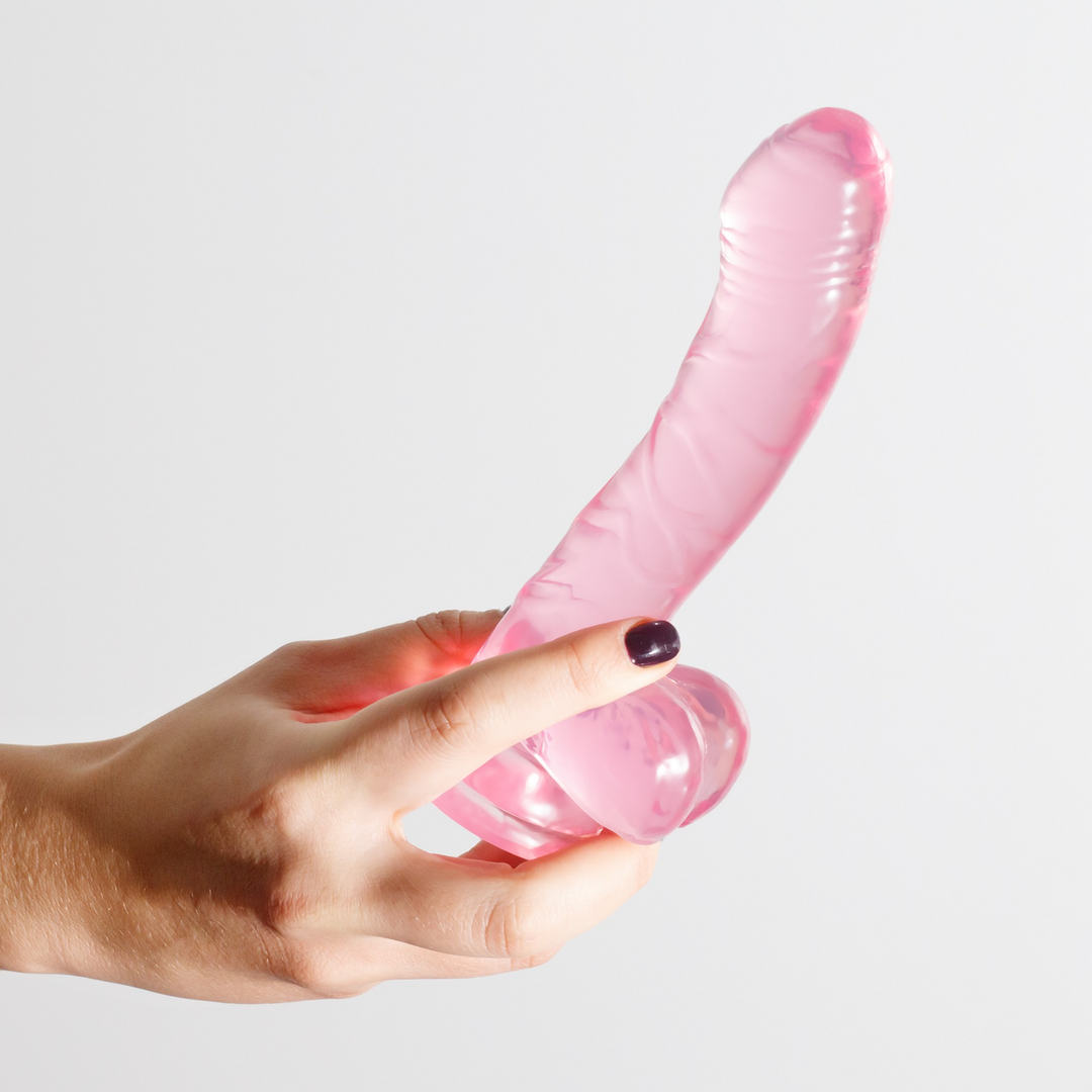 Hudini - Jelly Flexible Anal Dildo - 6.9/ 17,5 cm - Pink - Image 9